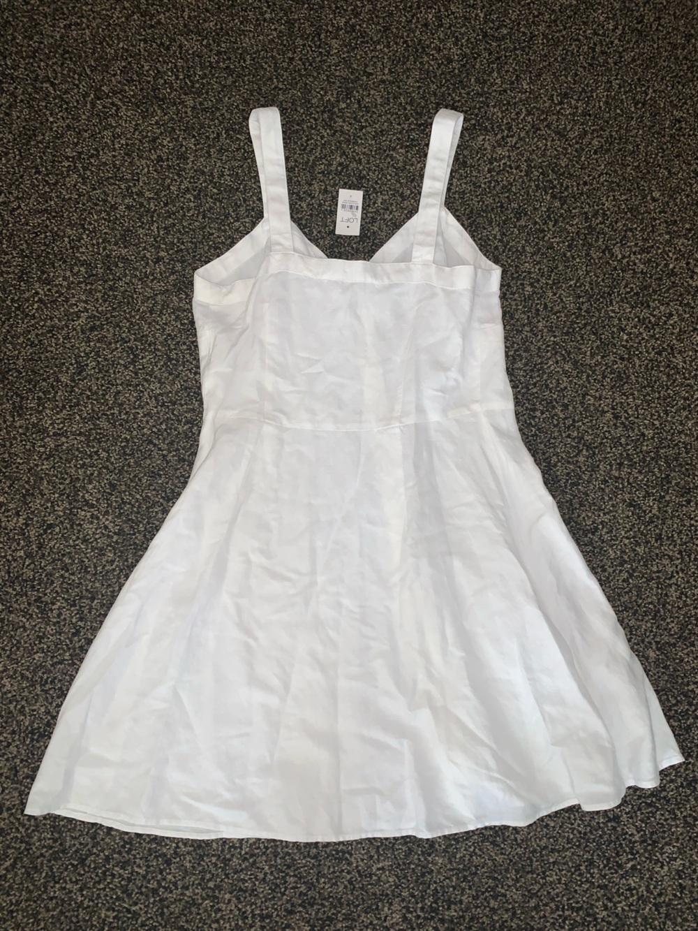 3 for $30 ⚡️ LOFT White Button-Front Sundress size 4 NWT - Picture 5 of 6
